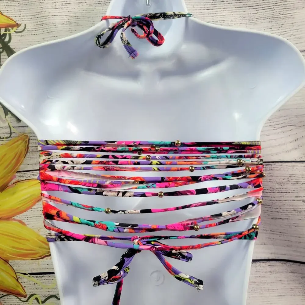 Xhilaration Multicolor Floral‎ Bikini Swimsuit